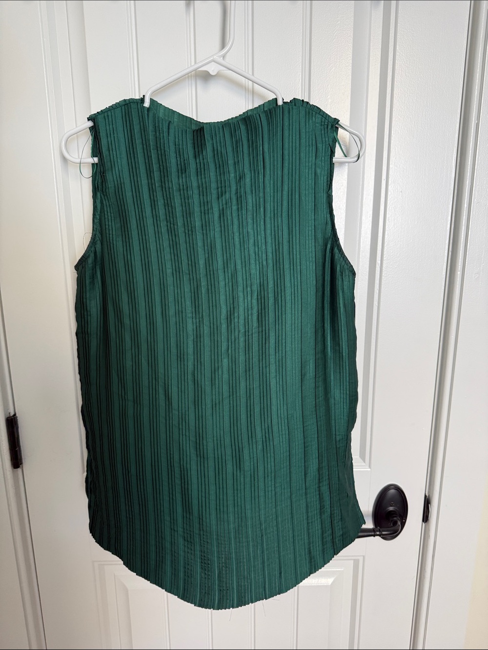 Zara Emerald Green Sleeveless Pleated Camisole